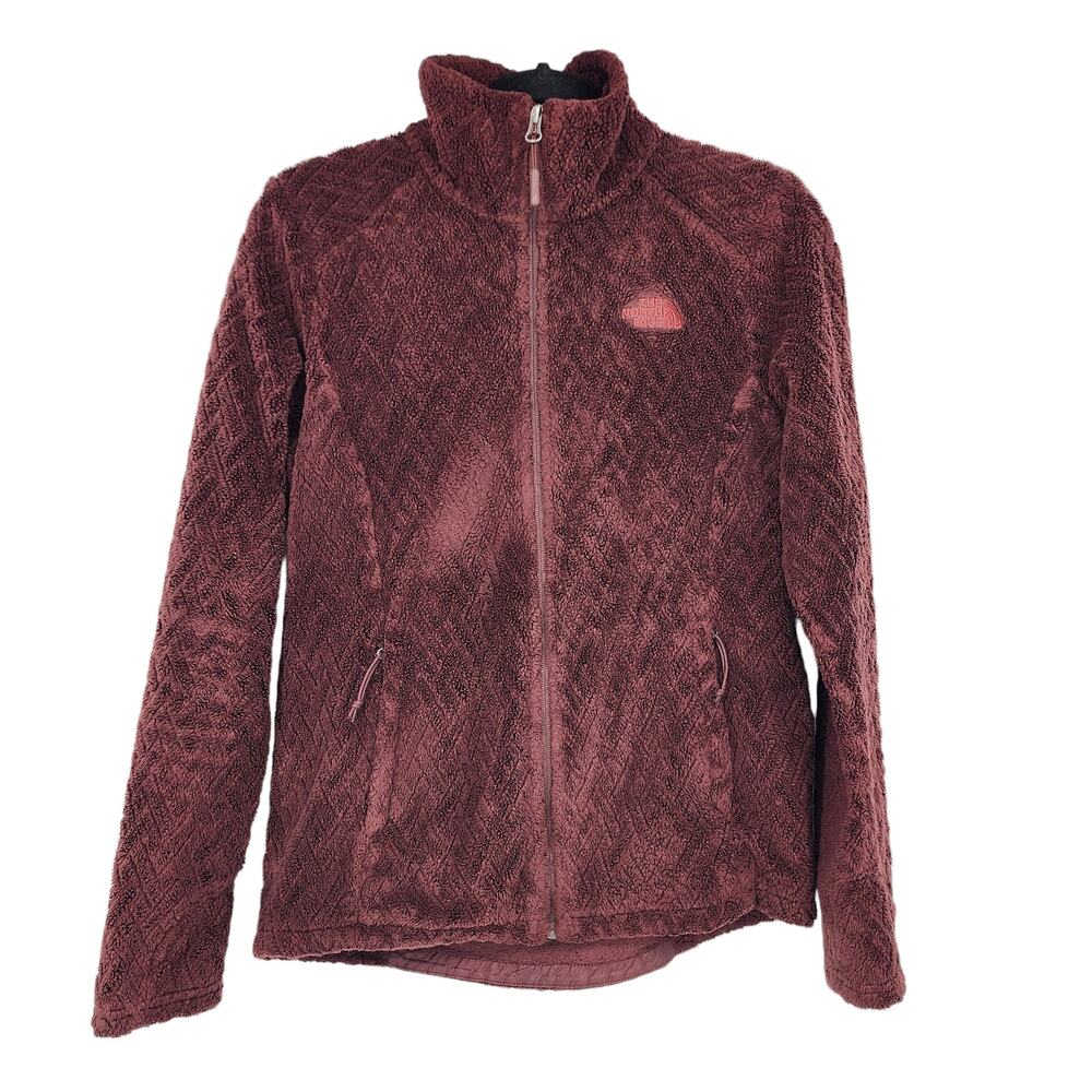 The North Face Women's Brown Full Zip Stand Up Collar Jacket Sweater Size Small